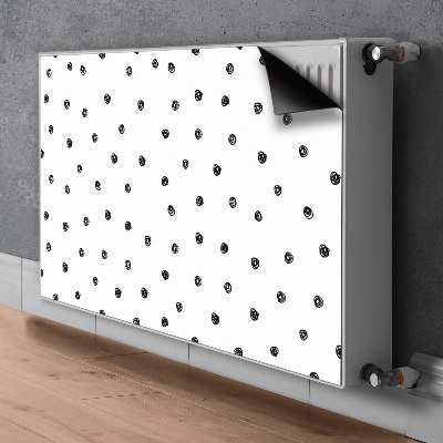 Decoratieve radiatormat Zwarte punten
