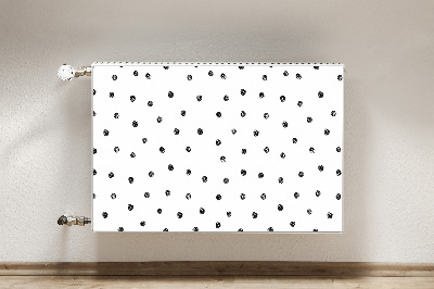 Decoratieve radiatormat Zwarte punten