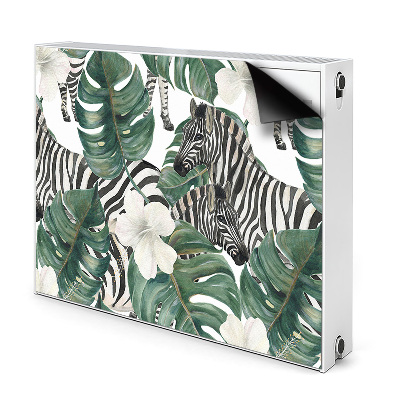 Decoratieve radiatormagneet Zebra's in de bladeren