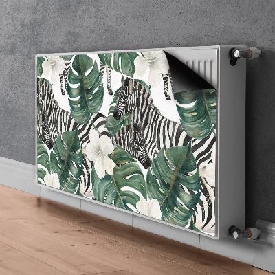 Decoratieve radiatormagneet Zebra's in de bladeren