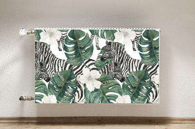 Decoratieve radiatormagneet Zebra's in de bladeren