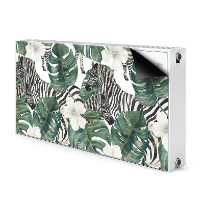 Decoratieve radiatormagneet Zebra's in de bladeren