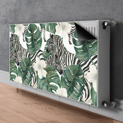 Decoratieve radiatormagneet Zebra's in de bladeren