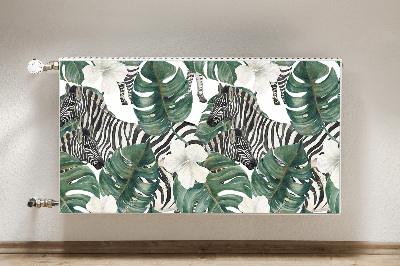 Decoratieve radiatormagneet Zebra's in de bladeren