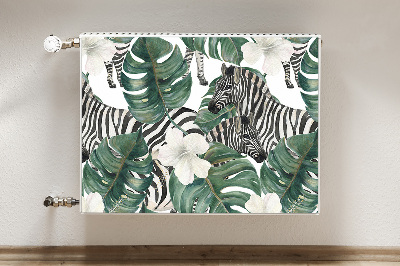 Decoratieve radiatormagneet Zebra's in de bladeren