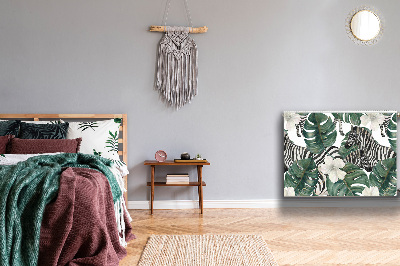Decoratieve radiatormagneet Zebra's in de bladeren