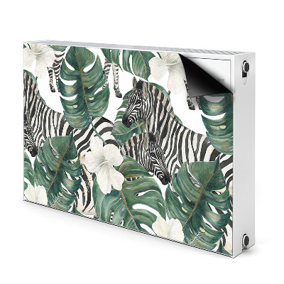 Decoratieve radiatormagneet Zebra's in de bladeren