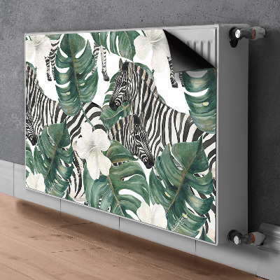 Decoratieve radiatormagneet Zebra's in de bladeren