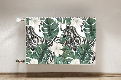 Decoratieve radiatormagneet Zebra's in de bladeren