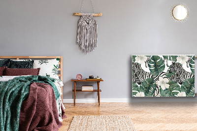 Decoratieve radiatormagneet Zebra's in de bladeren