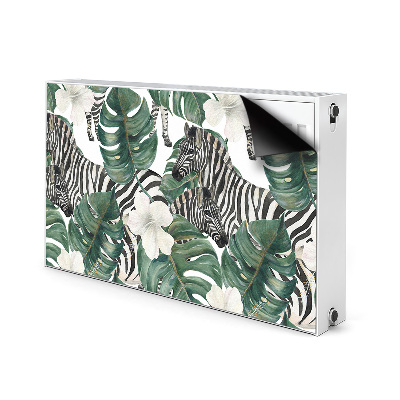 Decoratieve radiatormagneet Zebra's in de bladeren
