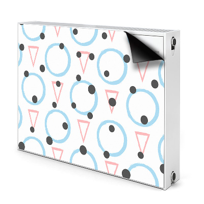 Magnetische bedrukte mat Wielen en driehoeken