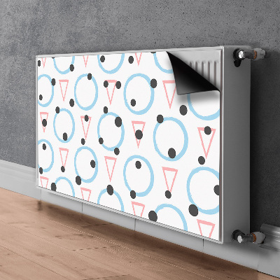 Magnetische bedrukte mat Wielen en driehoeken
