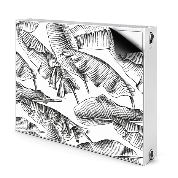 Decoratieve radiatormat Zwarte bladeren