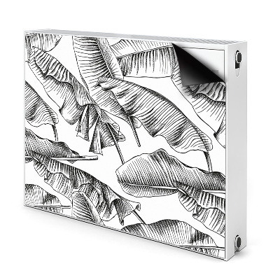 Decoratieve radiatormat Zwarte bladeren