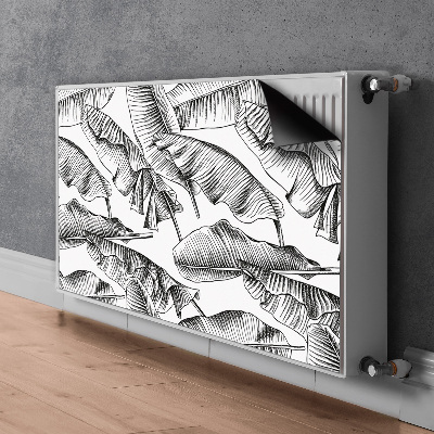 Decoratieve radiatormat Zwarte bladeren