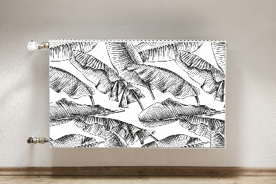 Decoratieve radiatormat Zwarte bladeren