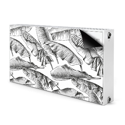 Decoratieve radiatormat Zwarte bladeren
