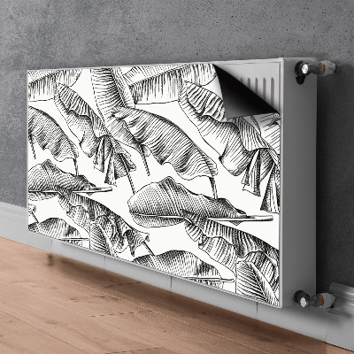 Decoratieve radiatormat Zwarte bladeren