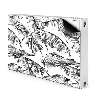 Decoratieve radiatormat Zwarte bladeren