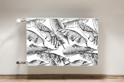 Decoratieve radiatormat Zwarte bladeren