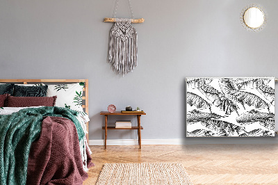 Decoratieve radiatormat Zwarte bladeren