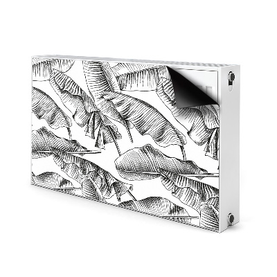 Decoratieve radiatormat Zwarte bladeren
