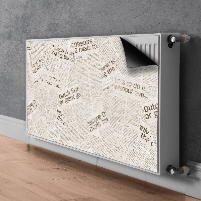 Decoratieve radiatormat Vintage stijl kranten