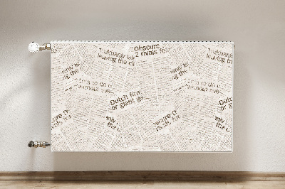 Decoratieve radiatormat Vintage stijl kranten