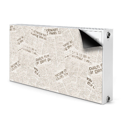 Decoratieve radiatormat Vintage stijl kranten