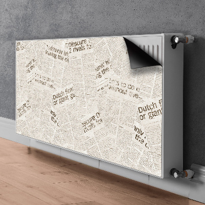 Decoratieve radiatormat Vintage stijl kranten