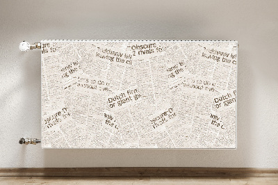 Decoratieve radiatormat Vintage stijl kranten