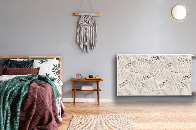 Decoratieve radiatormat Vintage stijl kranten
