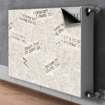 Decoratieve radiatormat Vintage stijl kranten