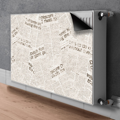 Decoratieve radiatormat Vintage stijl kranten
