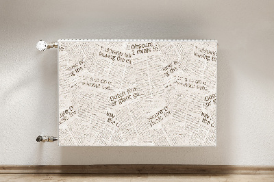 Decoratieve radiatormat Vintage stijl kranten