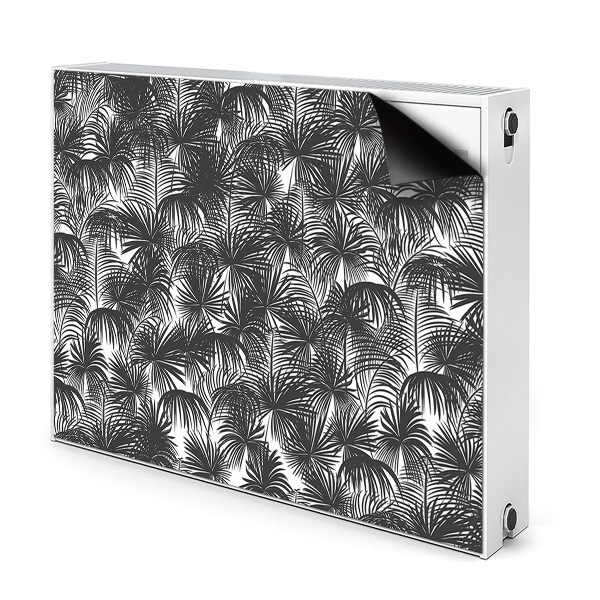 Decoratieve radiatormat Zwarte palmbomen