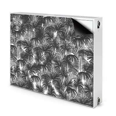 Decoratieve radiatormat Zwarte palmbomen