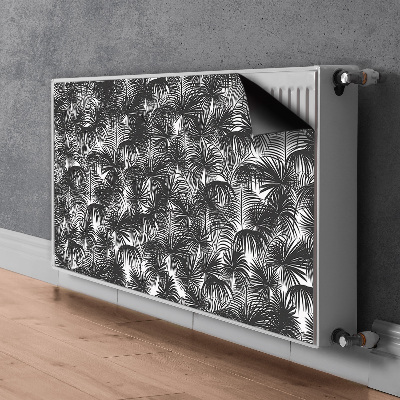 Decoratieve radiatormat Zwarte palmbomen