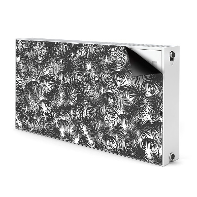 Decoratieve radiatormat Zwarte palmbomen