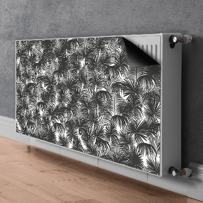 Decoratieve radiatormat Zwarte palmbomen