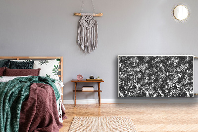 Decoratieve radiatormat Zwarte palmbomen