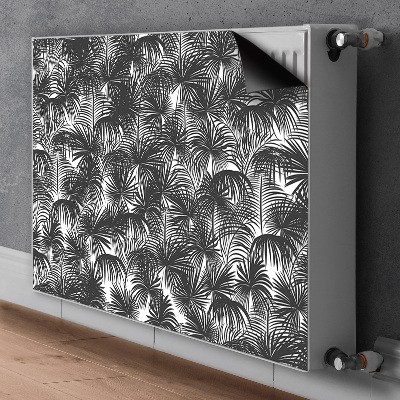 Decoratieve radiatormat Zwarte palmbomen