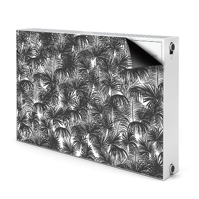 Decoratieve radiatormat Zwarte palmbomen