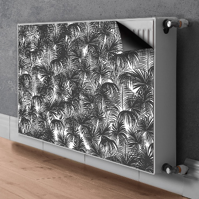 Decoratieve radiatormat Zwarte palmbomen