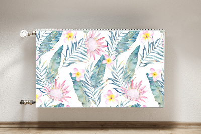 Magnetische bedrukte mat Lichtroze bloemen