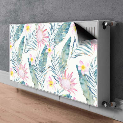 Magnetische bedrukte mat Lichtroze bloemen