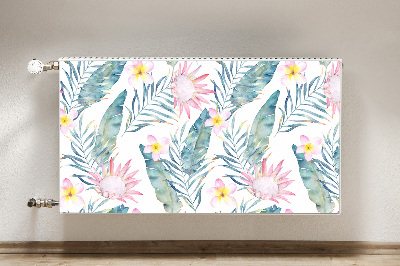 Magnetische bedrukte mat Lichtroze bloemen