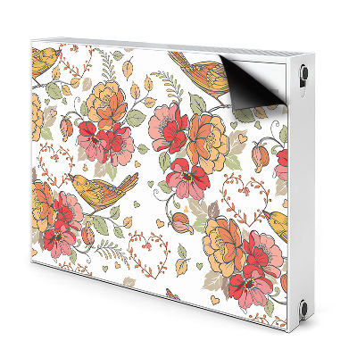 Magnetische mat voor de radiator Vogelornament