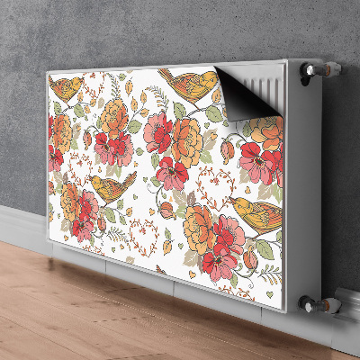 Magnetische mat voor de radiator Vogelornament
